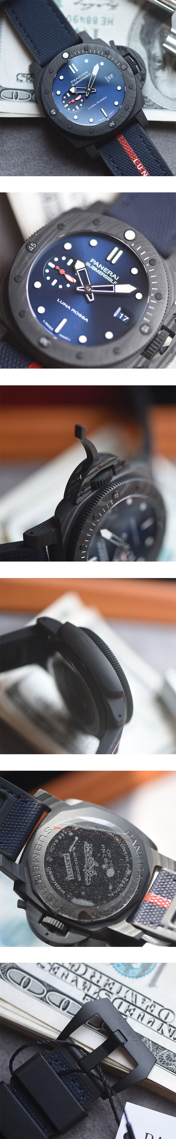 (VS工場) パネライコピー時計 PAM01563 サブマーシブル ルナ・ロッサ カーボテック - 無償修理